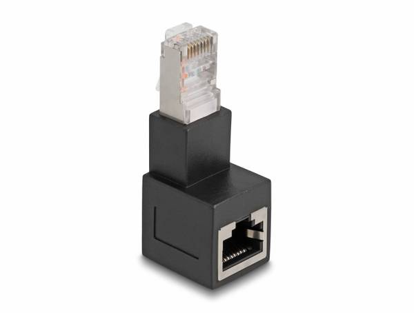 Delock RJ45 Nätverk Adapter Kabel [1x RJ45 hane - 1x RJ45 hona]  Svart