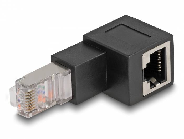 Delock RJ45 Nätverk Adapter Kabel [1x RJ45 hane - 1x RJ45 hona] Svart-2