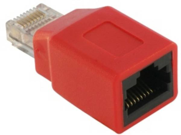 Delock RJ45 Nätverk Adapter Kabel [1x RJ45 hane - 1x RJ45 hona] 45 m Röd