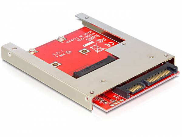 Delock Seriell Adapter [1x SATA - 1x MSATA]  Röd