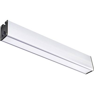 En avlång, vit LED-ljusslinga med svarta ändar, lämplig för inomhusbelysning.
