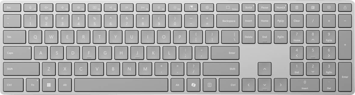 Tangentbord med tysk QWERTZ-layout, inklusive numeriskt tangentbord och funktionstangenter. Perfekt för PC-arbetsplats.