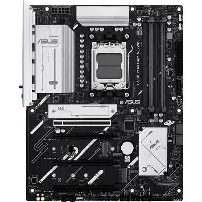 Moderkort med flera PCIe-platser, RAM-kortplatser och avancerade kylflänsar. Lämplig för gaming och krävande tillämpningar.