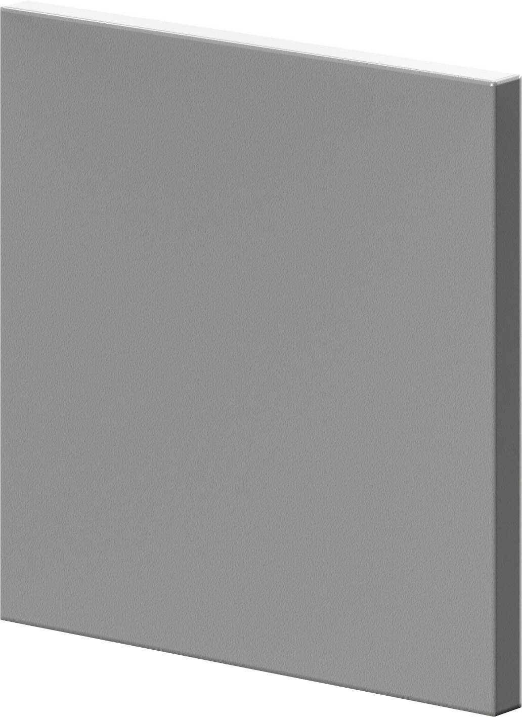 Bilden visar en grå, slät kvadratisk yta som förmedlar en minimalistisk, modern stil.