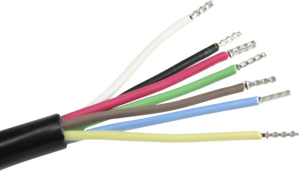 AS Schwabe 70899 Installationskabel H05VV-F 7 x 1 mm Svart Metervara
