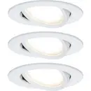 Paulmann 41306 Nova Inbyggnadsbelysning Set 3 st LED LED 18 W Vit