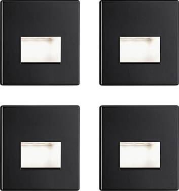 Paulmann 41308 Edge Inbyggd LED-väggbelysning Set 4 st  LED LED  Svart (matt)