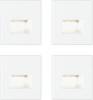 Paulmann 41309 41309 Inbyggd LED-väggbelysning Set 4 st LED LED Matt vit