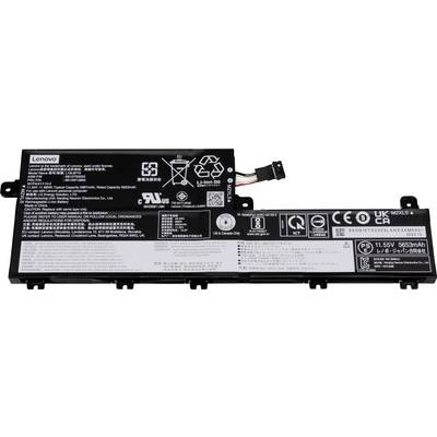Lenovo-batteri med specifikationer och säkerhetssymboler. Kapacitet: 11,55V, 5850 mAh. Tillverkarens anvisningar och återvinningsanvisningar är synliga.
