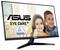 En ASUS-skärm med 'Eye Care+'-teknik, certifierad av TÜV Rheinland visas. I bakgrunden två skrattande barn.