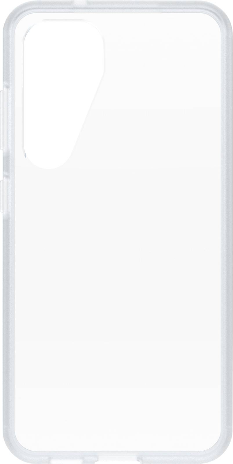 Genomskinligt mobilfodral med urtaget kameraområde, anpassat för en specifik smartphonemodell. Klart skydd utan mönster.