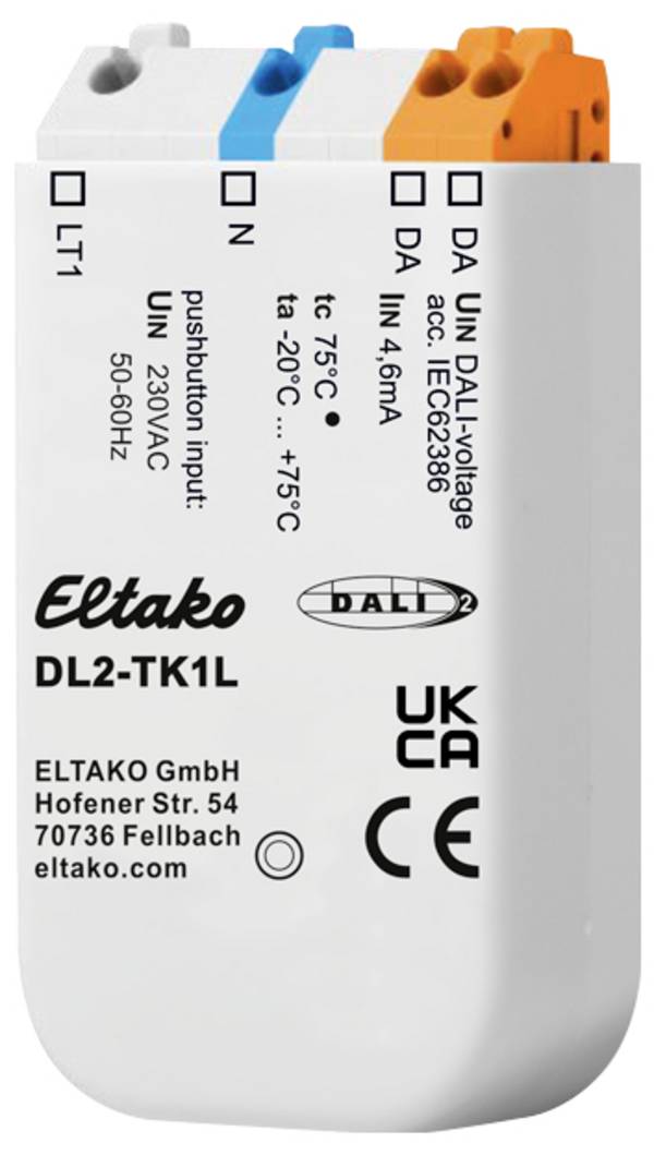 Eltako DL2-TK1L  DALI knappkoppling   Infälld