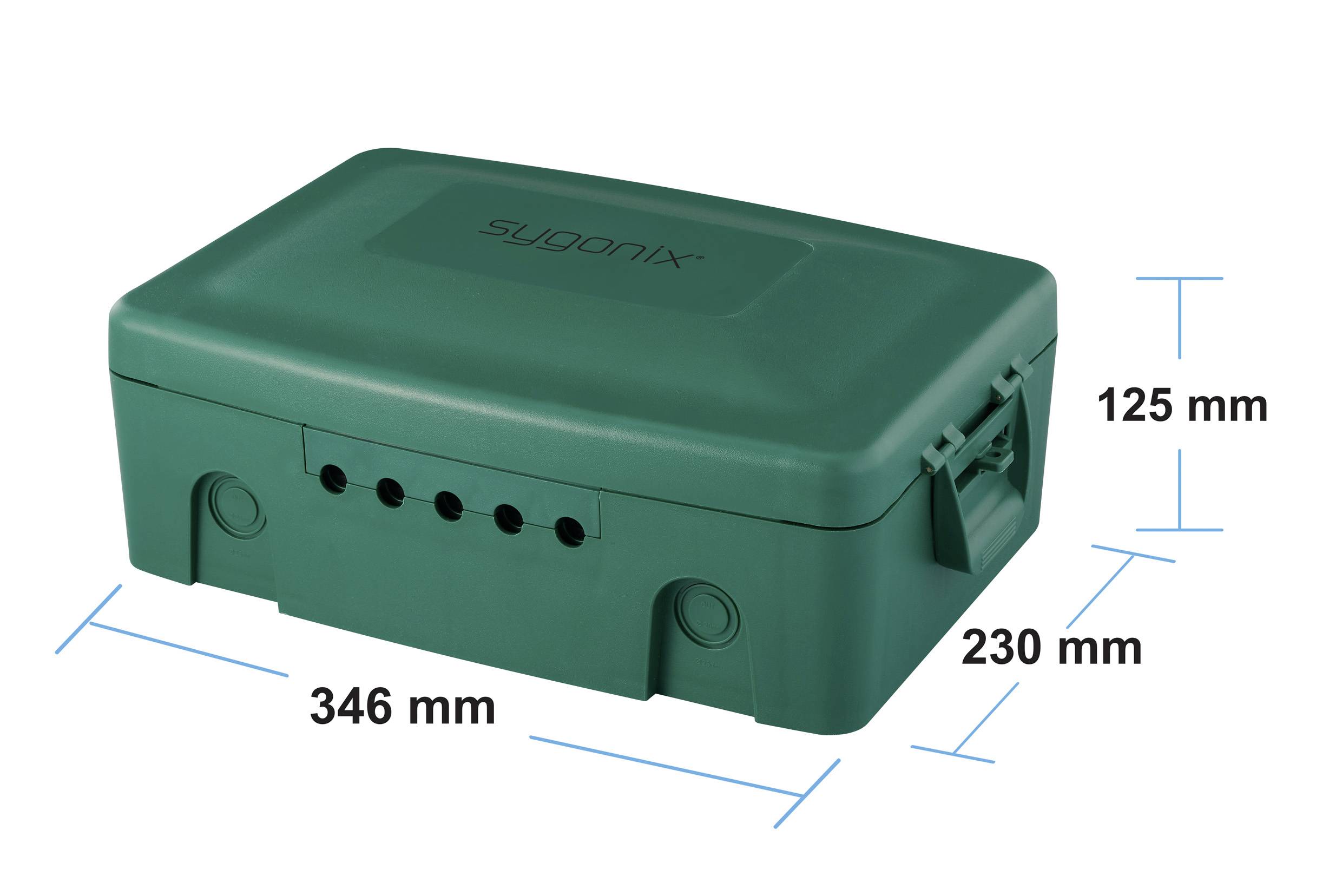 Sygonix SY-6797950 Fördelningsbox 3x Grön, Svart Petskydd-10