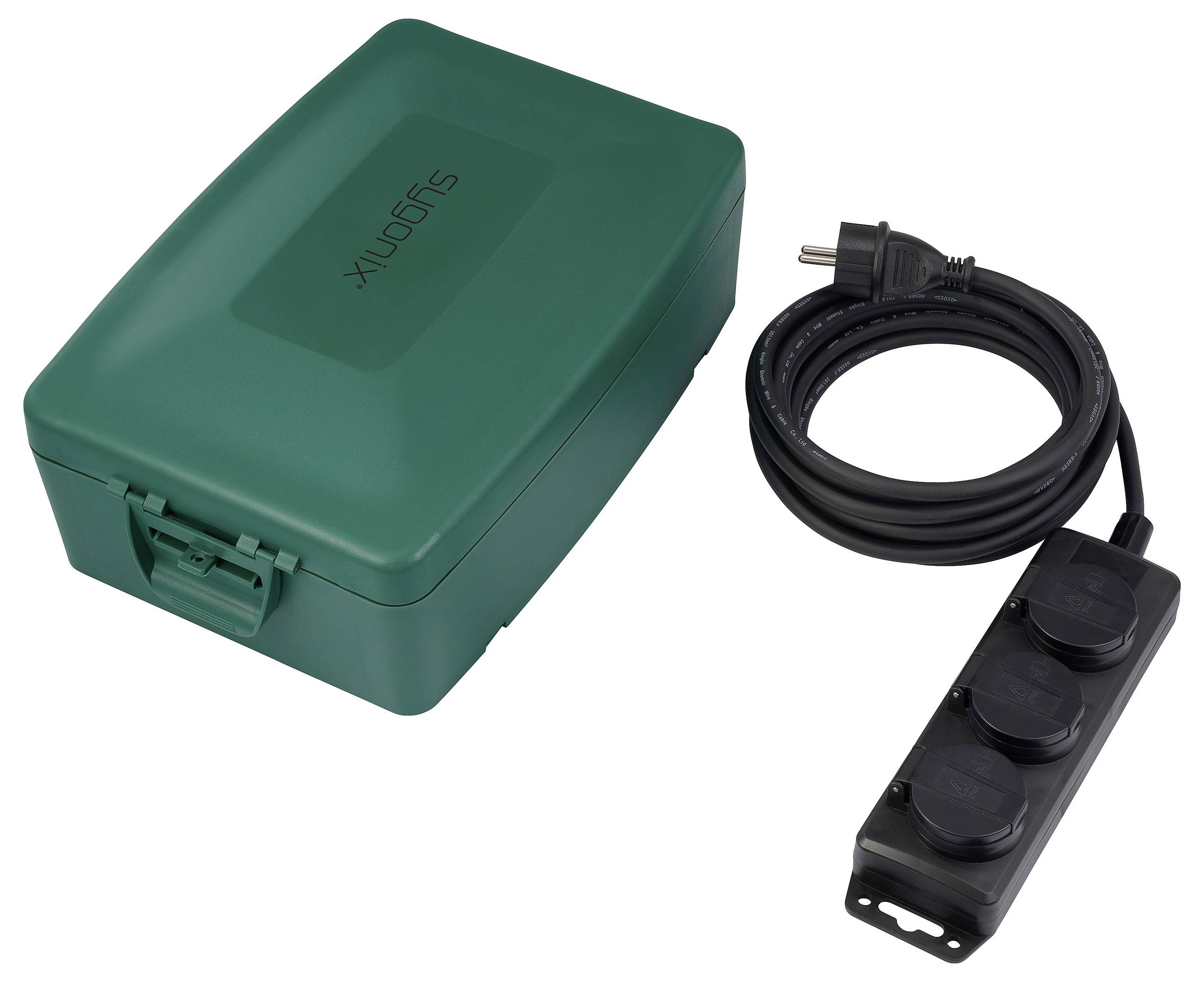 Sygonix SY-6797950 Fördelningsbox 3x Grön, Svart Petskydd-6