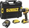DEWALT DCD794D2T-QW DCD794D2T-QW Borrskruvdragare batteri 18 V 2 Ah Li-Ion inkl. 2x batterier, inkl. laddare, inkl. väska