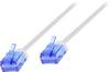 LogiLink CQ3021U RJ45 Nätverkkabel, Patchkabel CAT 6A U/UTP 0.50 m Vit extremt tunn, Högflexibel, Flamskyddsmedel, Halogenfri 1 st