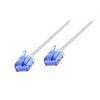 LogiLink CQ3031U RJ45 Nätverkkabel, Patchkabel CAT 6A U/UTP 1.00 m Vit extremt tunn, Högflexibel, Flamskyddsmedel, Halogenfri 1 st