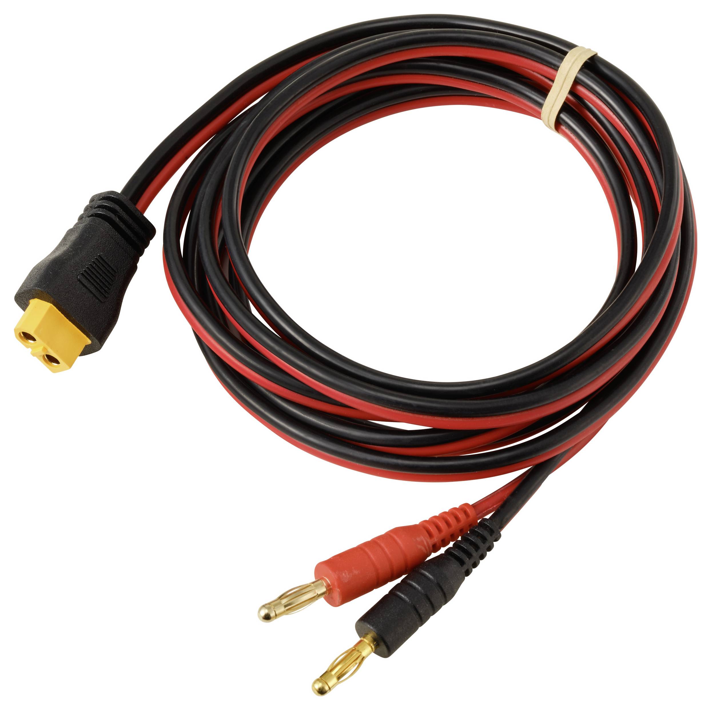 Banankontakt 4 mm till XT60-kabel, röd/svart 2 M TC-13619304 Svart, Röd TRU COMPONENTS Innehåll: 1 st-1