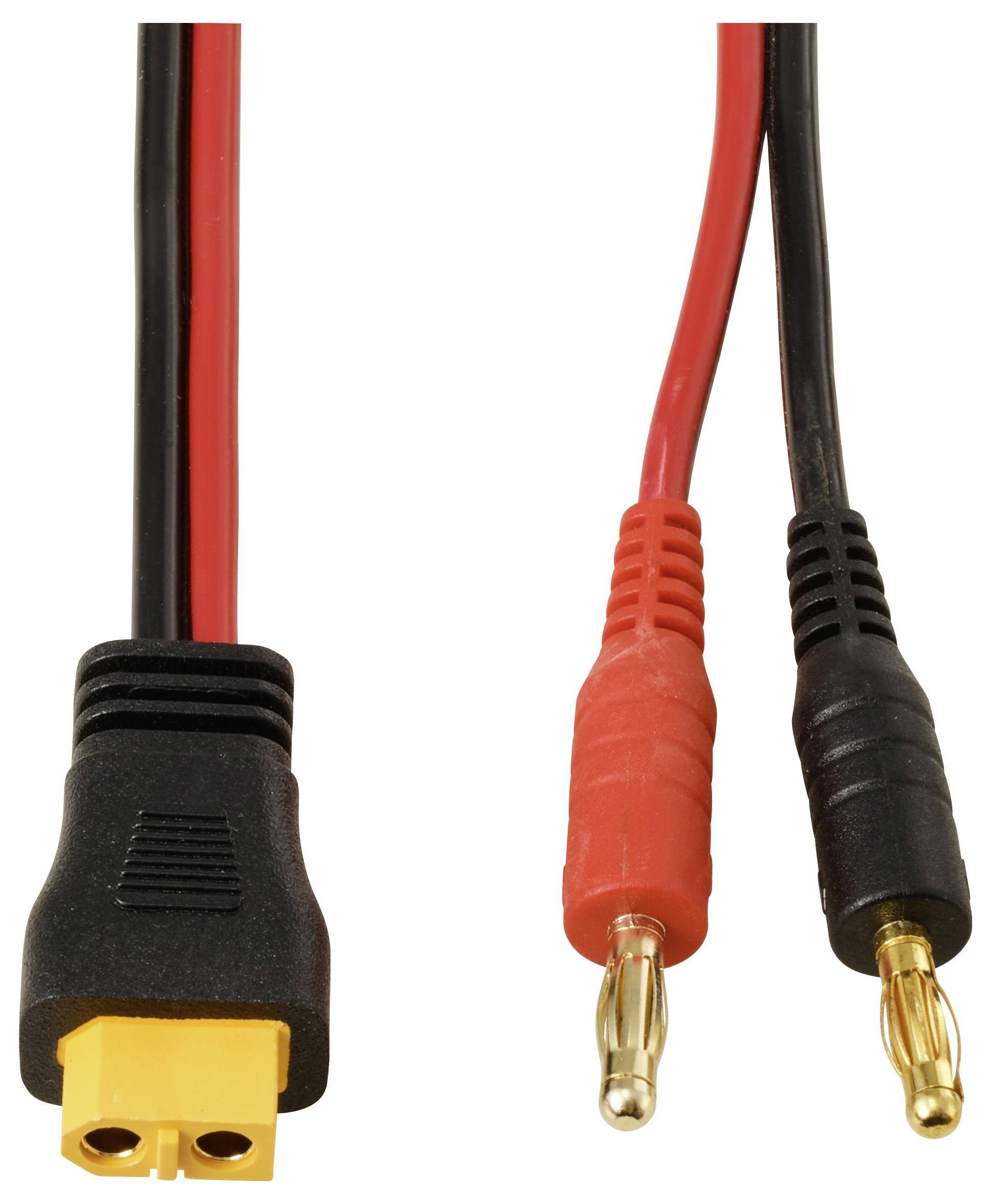Banankontakt 4 mm till XT60-kabel, röd/svart 2 M TC-13619304 Svart, Röd TRU COMPONENTS Innehåll: 1 st-2