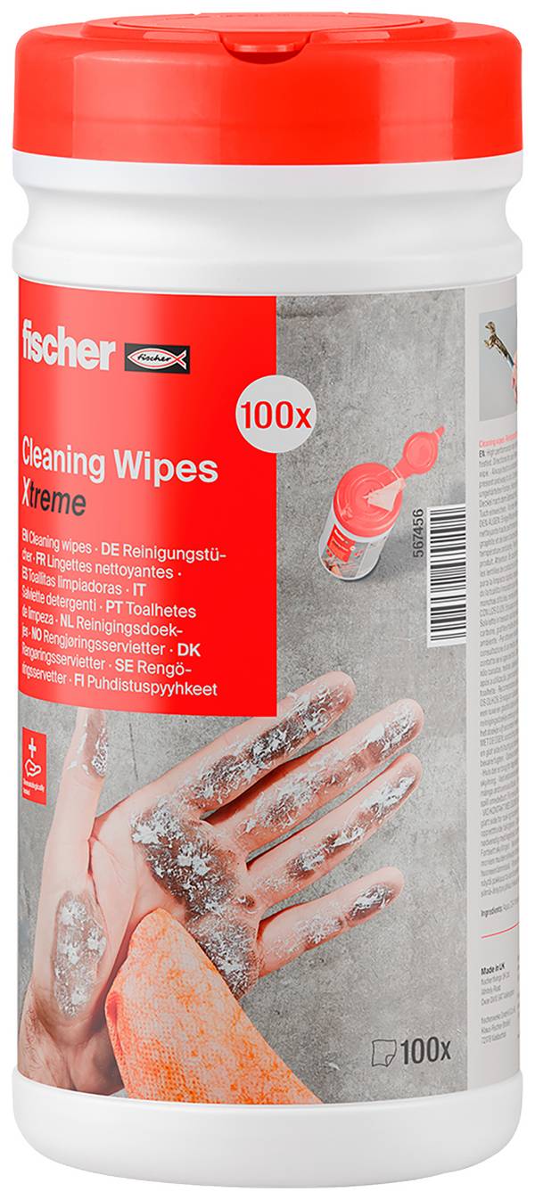 Fischer 567456 Xtreme Rengöringsdukar för förarrum  Antal: 100 st
