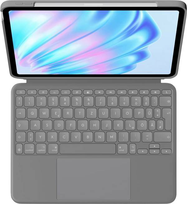 Logitech Combo Touch Tangentbord med Bookcover Passar till följande märken (surfplatta): Apple iPad Air 11" (M2, 2024), iPad Air 11" (M3, 2025), iPad Air (5:e generationen)  Apple iPadOS®