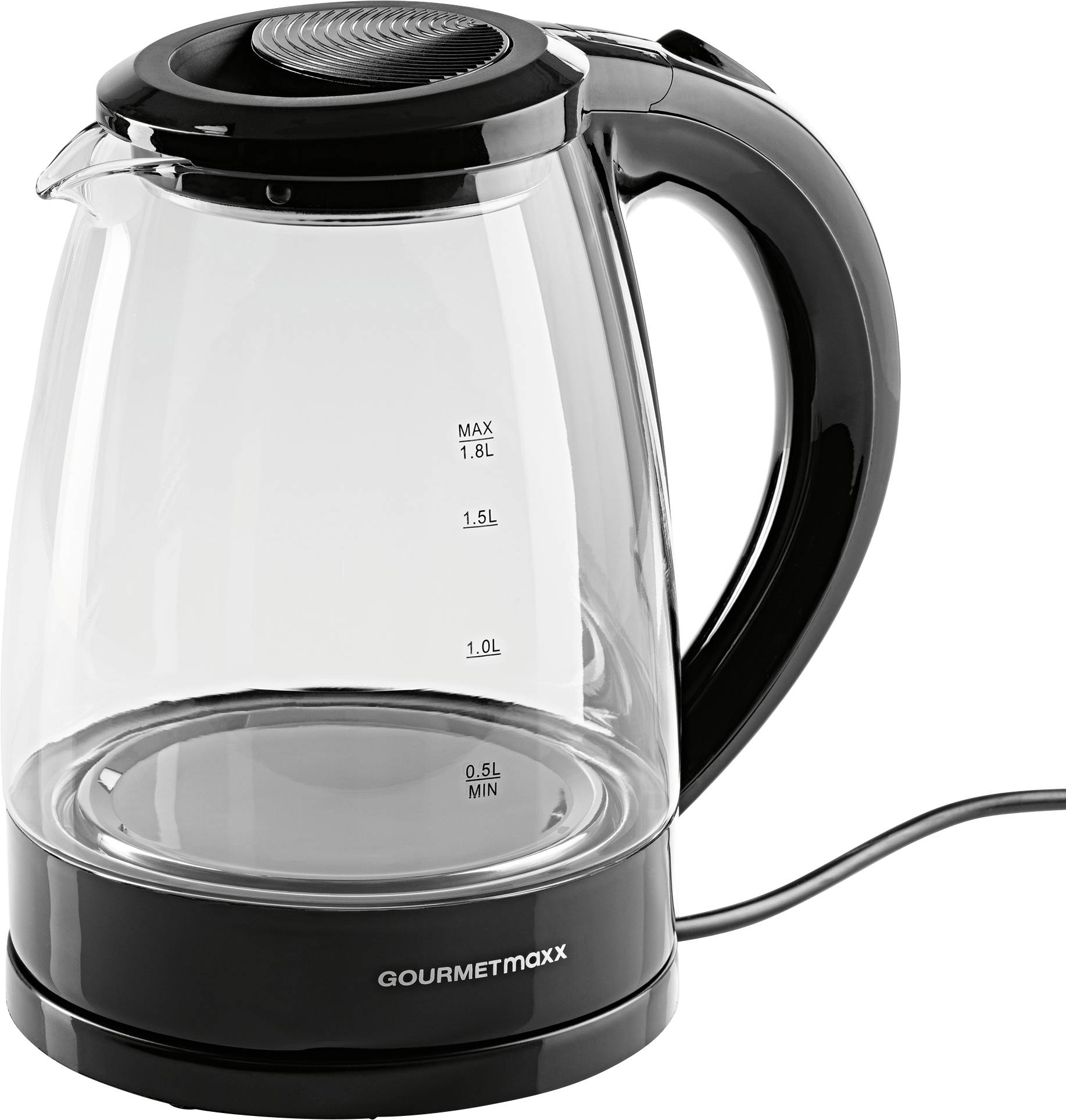 GourmetMaxx Vattenkokare Svart Kapacitet: 1.8 l-0