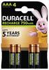 Duracell Laddbart batteri AAA (R03) NiMH 750 1.2 V 4 st
