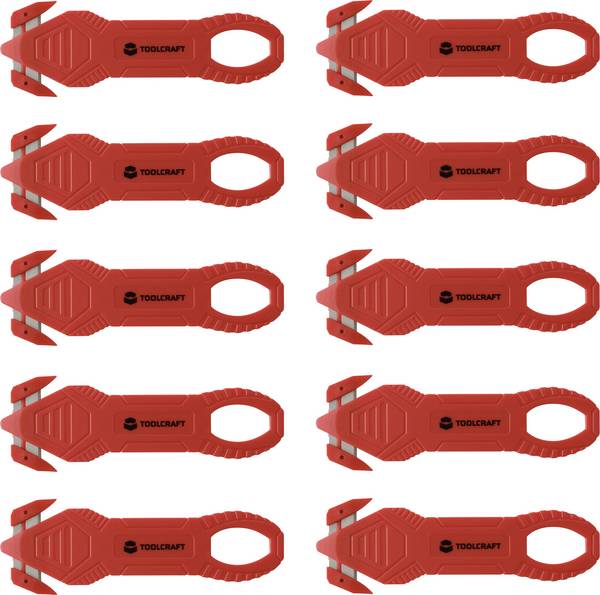 TOOLCRAFT TO-10284090 Säkerhets-kartongkniv 10 st