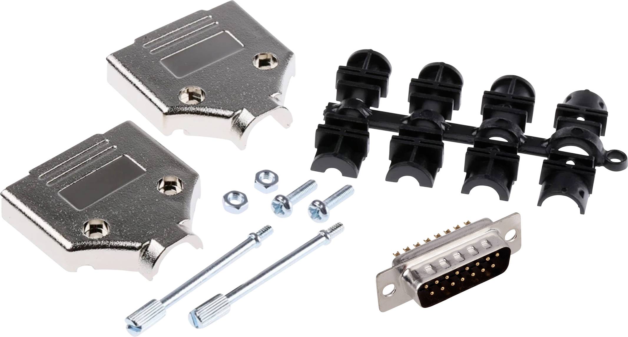 MH Connectors MHDTPK15-DM15P-K D-Sub stiftlist set 180 ° Antal poler: 15 Lödhona 1 st