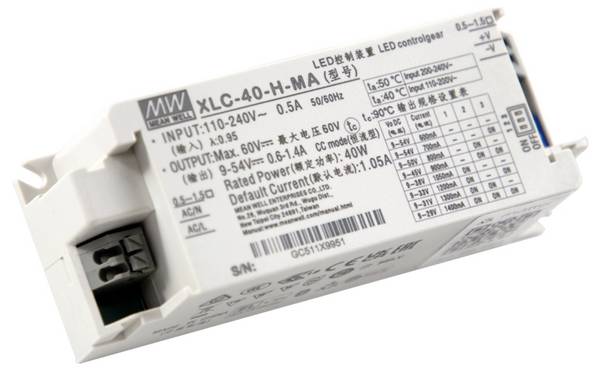 MEAN WELL LED-konverter 40 W 54 V dimbar Driftspänning (max.): 300 V