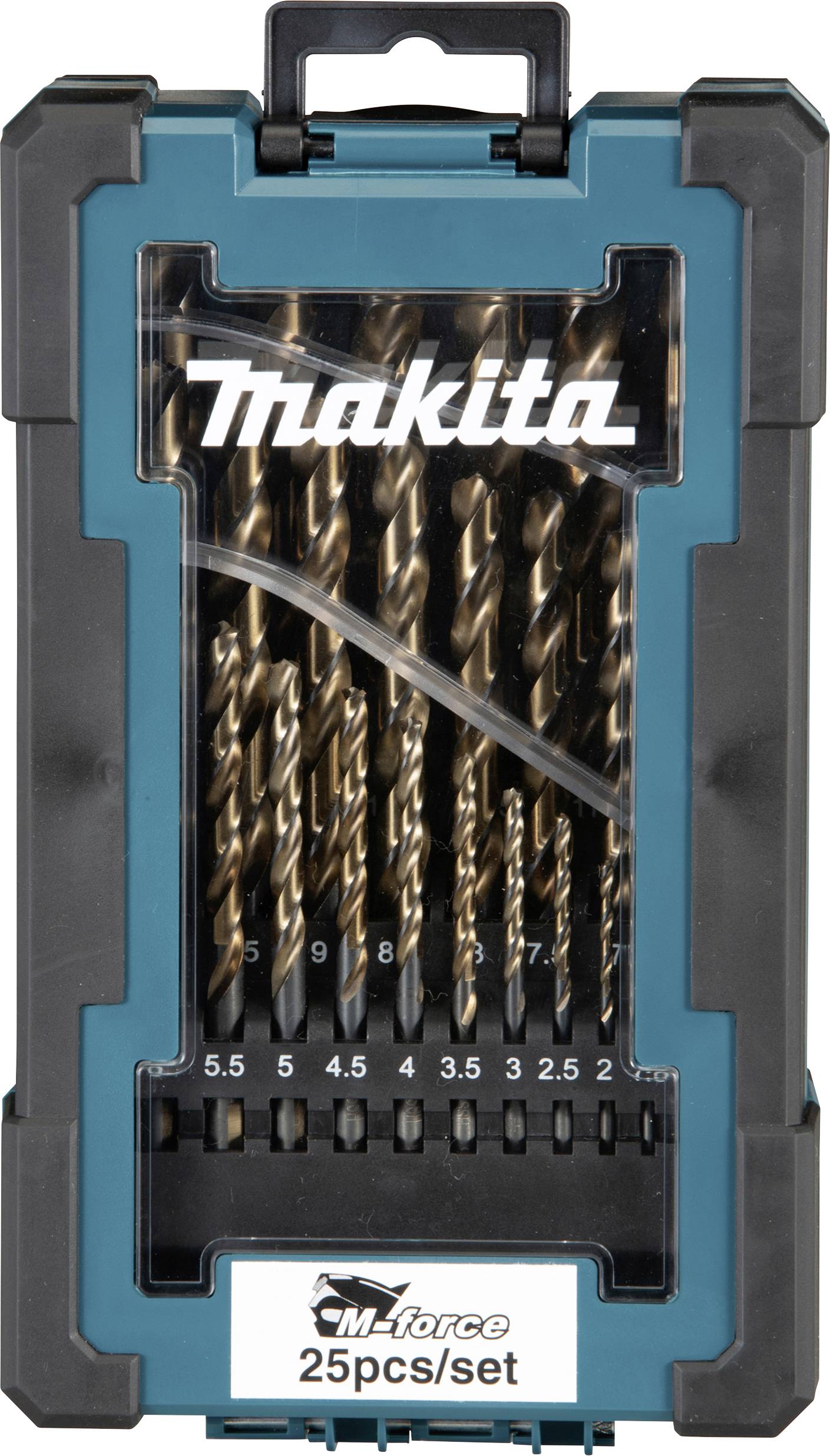Makita D-67599 Metall Metall-spiralborrset 1 mm, 1.5 mm, 2 mm, 2.5 mm, 3 mm, 3.5 mm, 4 mm, 4.5 mm, 5 mm, 5.5 mm, 6 mm, 6-0