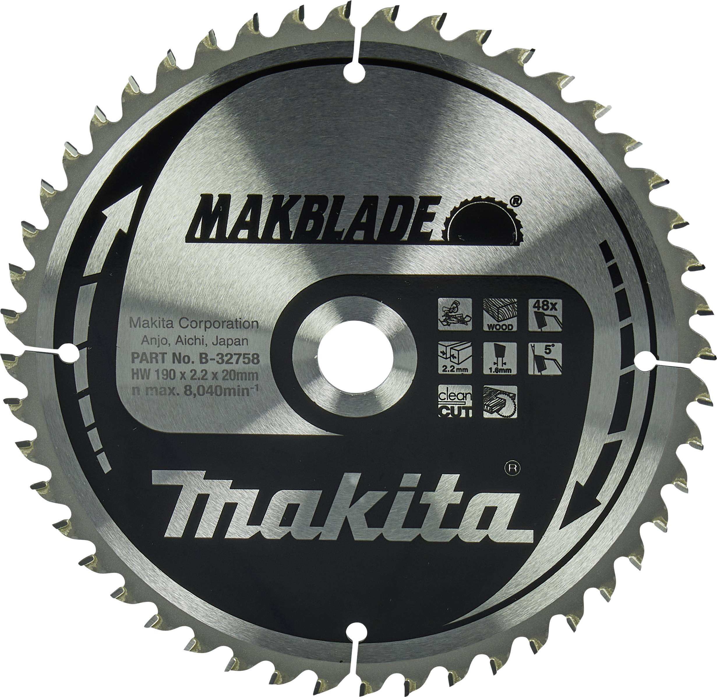 Makita B-32758 Cirkelsågblad 1 st-0