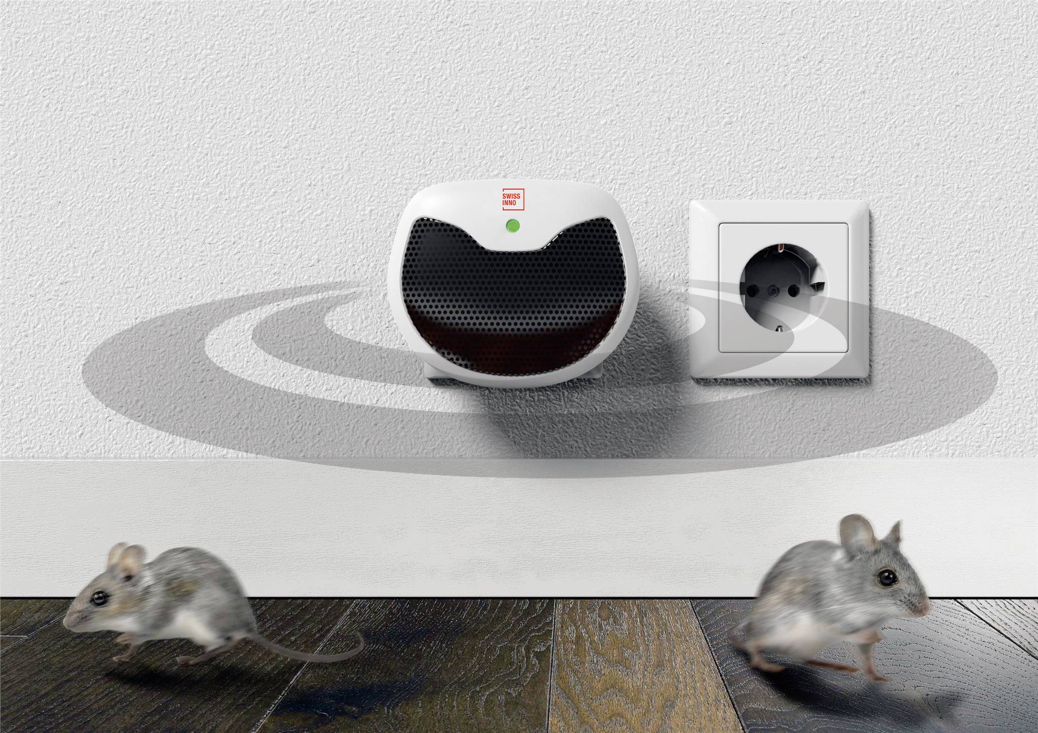 Swissinno Mini Ultraschall Indoor Skadedjursskydd Funktionstyp Avskräckande Effektivt område 15 m² 1 st-5