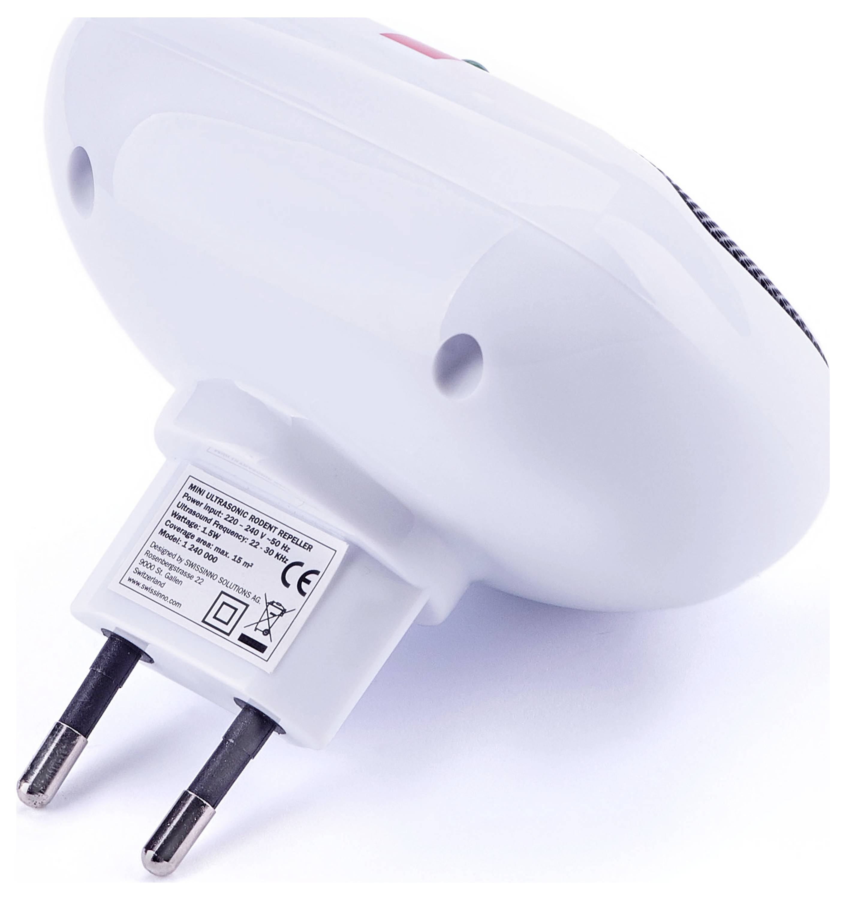 Swissinno Mini Ultraschall Indoor Skadedjursskydd Funktionstyp Avskräckande Effektivt område 15 m² 1 st-4