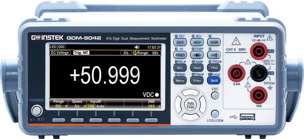 GW Instek 01DM904210GS Högprecisions-mätinstrument  digital  CAT II 300 V Display (Beräkningar): 50.000