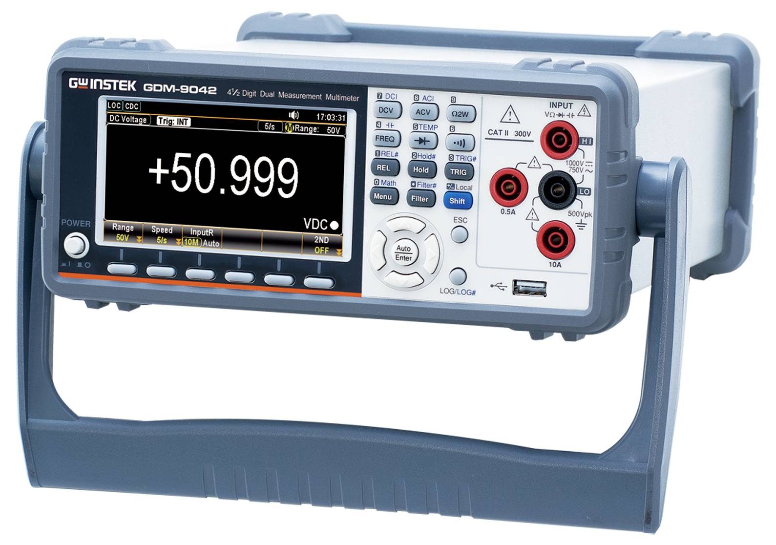 GW Instek 01DM904210GS Högprecisions-mätinstrument digital CAT II 300 V Display (Beräkningar): 50.000-1
