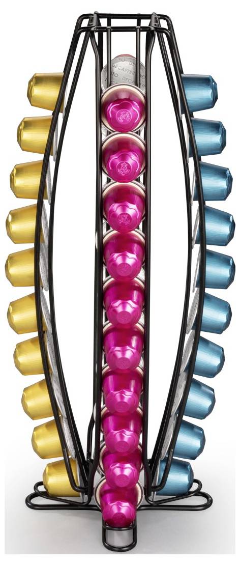 Xavax Kaffee-Kapselständer für Nespresso, Halter für 40 Kapseln, Schwarz-matt 00111265 Kapselhållare för Nespresso-1