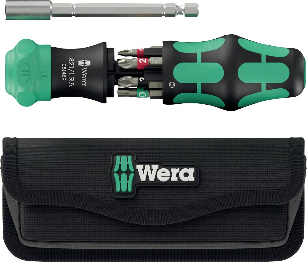 Wera Kraftform Kompakt 28 RA mit Tasche Bitskruvmejsel-0