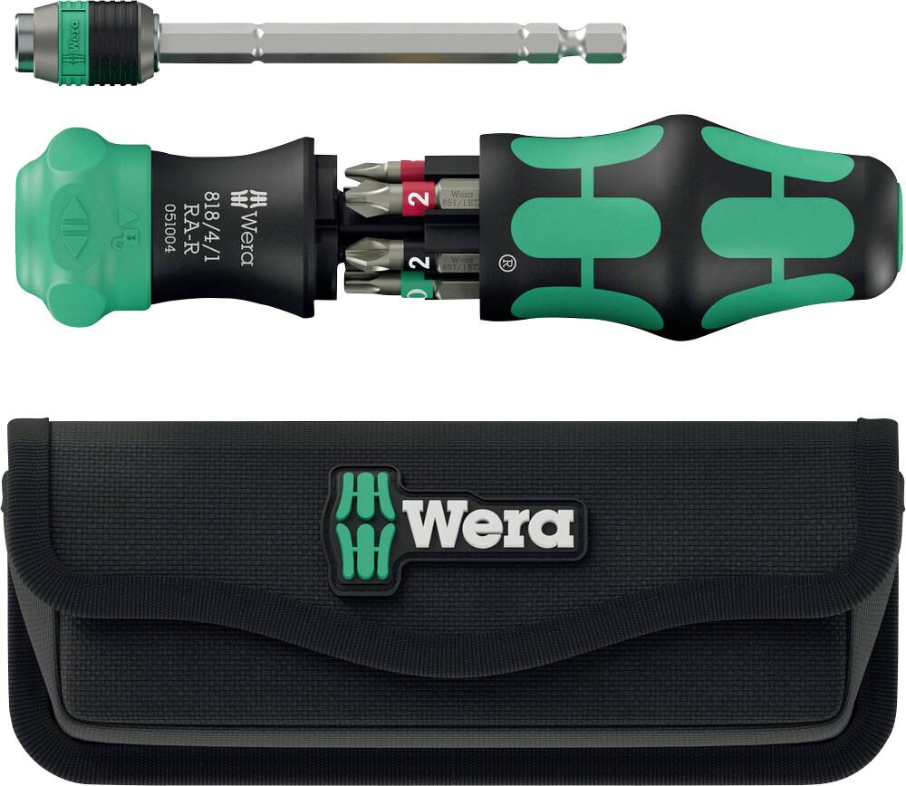 Wera Kraftform Kompakt 20 RA-R mit Tasche Universell; Bitskruvmejsel-0
