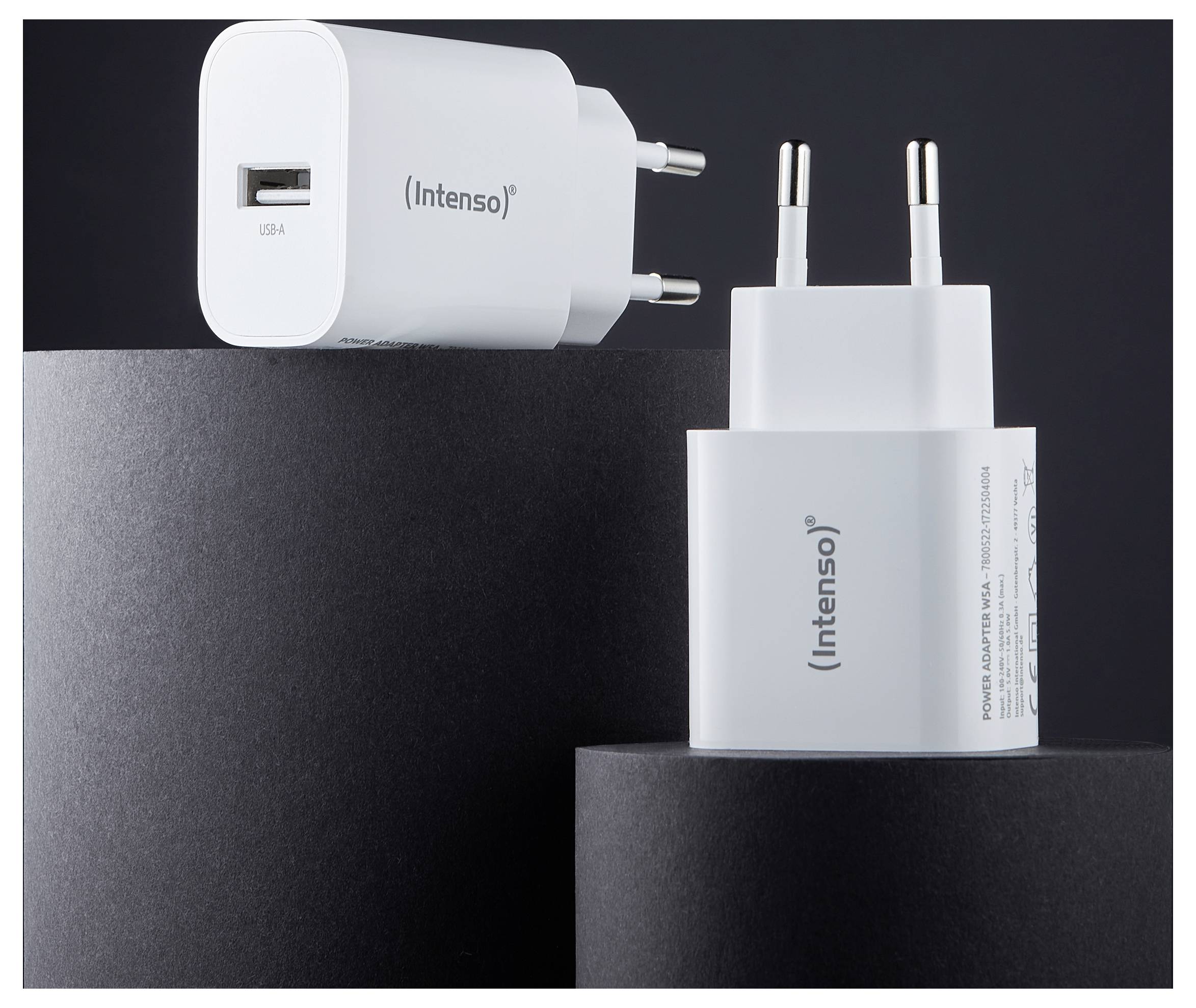 Intenso W5A white double pack USB-C-adapter 5 W USB-A Vit Vägguttag Med Europa-adapter-5