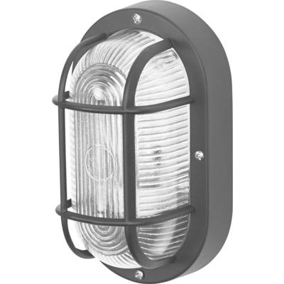 OSRAM HOMELIGHTING Bulkhead Essential Oval E27 Black 4058075845589 Takbelysning, Väggbelysning E27 Svart-0