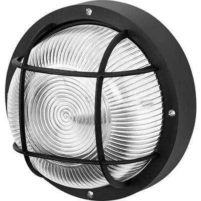 OSRAM HOMELIGHTING Bulkhead Essential Round E27 Black 4058075845626 Takbelysning, Väggbelysning E27 Svart-0
