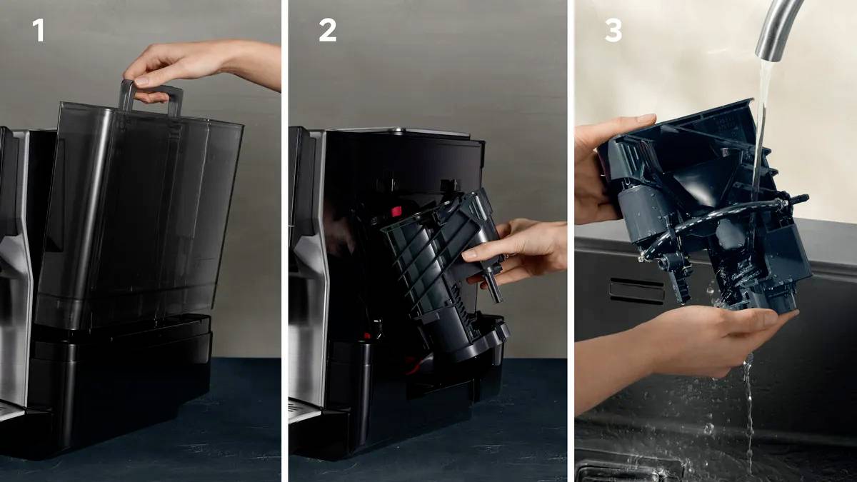 Siemens EQ700 integral TQ717D03 Kaffebryggare Svart, Rostfritt stål-5