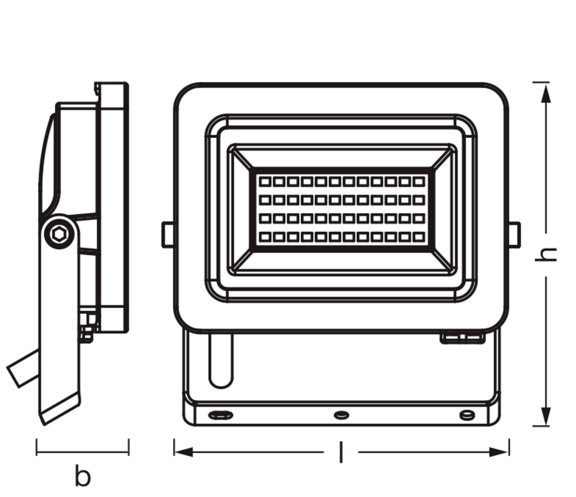 OSRAM HOMELIGHTING Floodlight EA 10W 840 Dark Grey​ 4099854429491 Utomhusspotlight 10 W-3