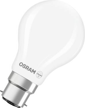 OSRAM HOMELIGHTING 4099854468094 LED-lamp EEK D (A - G) B22d Kolvform 5.9 W Varmvit (Ø x H) 60.00 mm x 60.00 mm ej dimbar 1 st