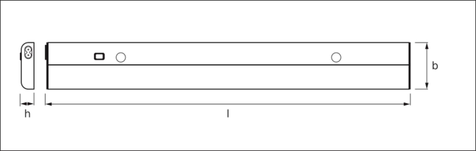 OSRAM HOMELIGHTING Linear LED Flat Sensor 12W 3000K LED-belysning infälld med rörelsedetektor LED 12 W-5