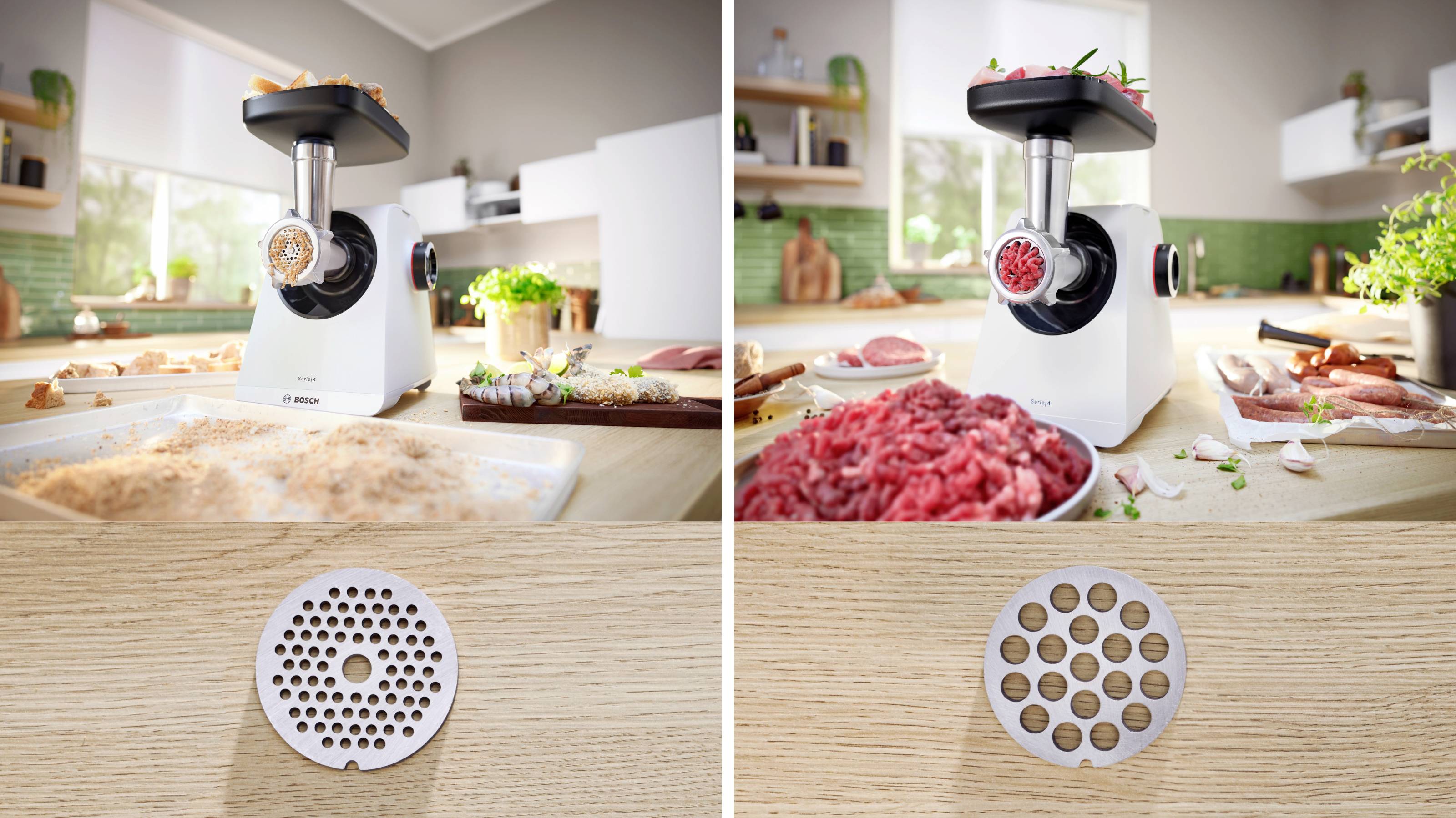 Bosch Multi Power Serie 4, 1900 Watt Blockierleistung MFWS420W Köttkvarn 1300 W Vit-6