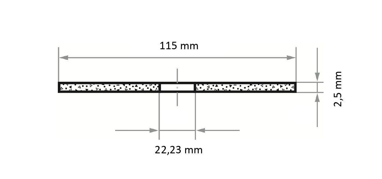 LUKAS-ERZETT T41 115x2,5x22,23 A30Z-BF AT007211V9802 Delningsskiveset 115 mm 22.23 mm 25 st-1