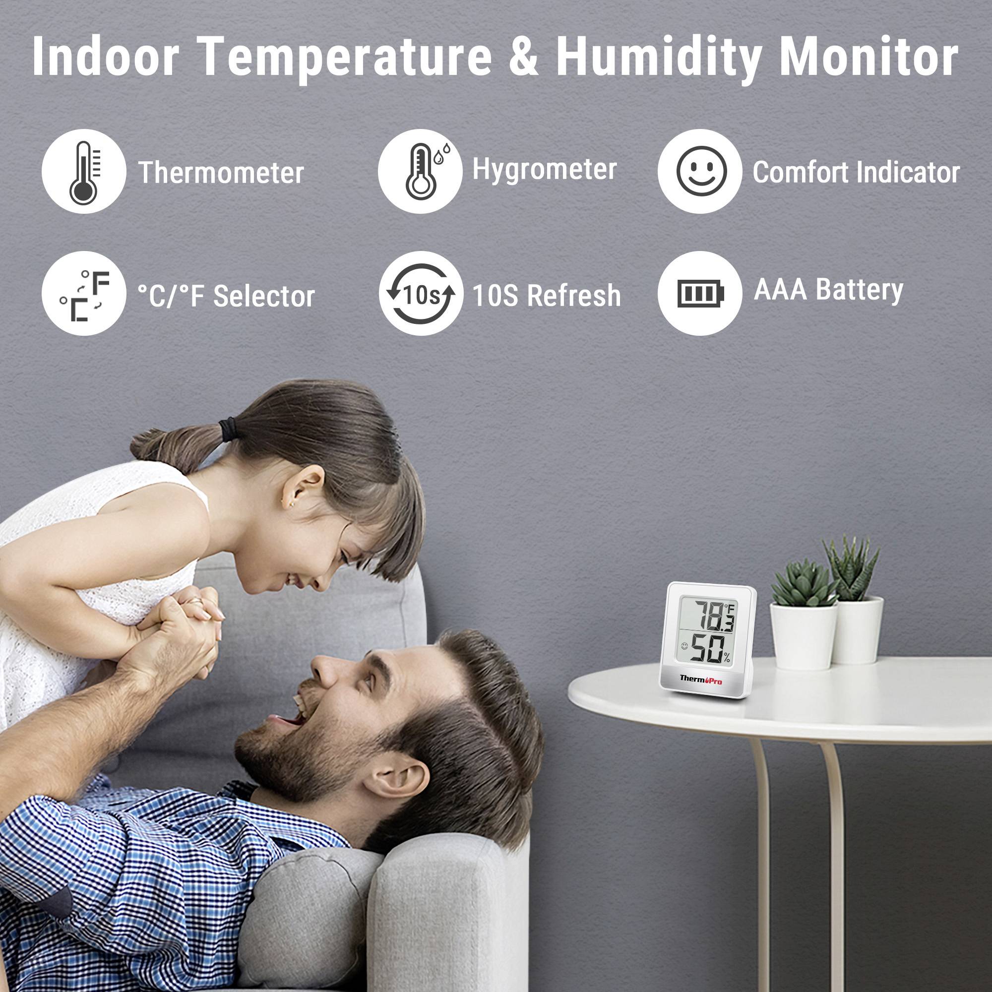 ThermoPro TP49W-3 Termo-/Hygrometer Vit TP49W-3-1