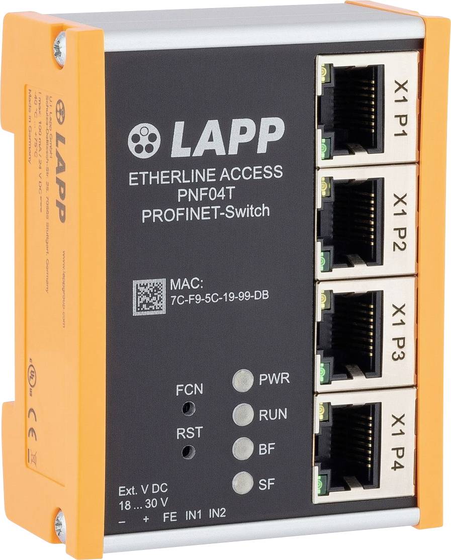 LAPP 21700140 ETHERLINE® ACCESS PNF04T Industrial Ethernet Switch 10 / 100 / 1000 MBit/s-0